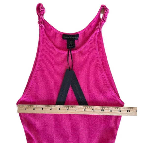 House Of Harlow 1960 Women's LUXE Sweater Dress Sleeveless Stretch Halter L Pink - Picture 5 of 6